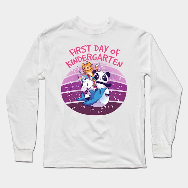 First day of kindergarten sign Long Sleeve T-Shirt by OpalOre